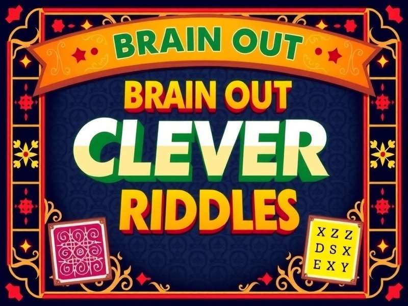 Brain Out Clever Riddles Game Cover showing traditional Indian puzzle elements like kolam, math puzzles, and logical reasoning challenges